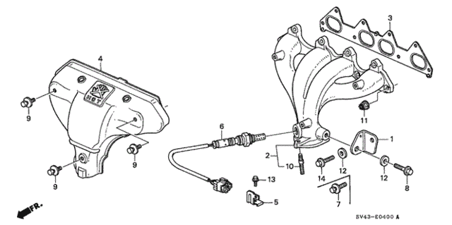 Exhaust Manifold (1) for 1995 Honda Accord #0