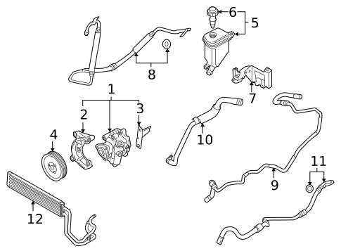 Pump & Hoses for 2010 Porsche Cayenne #0