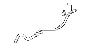 95534744900 - Steering: Power Steering Return Hose for Porsche Image