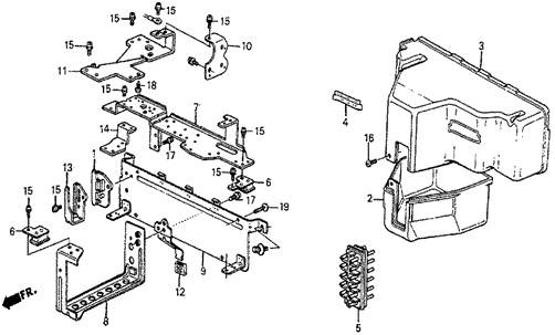 No. 1 Control Box Cover ('84-'87 DX) for 1987 Honda Prelude #0