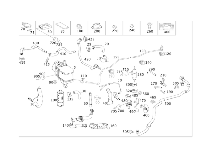 1645003098 - Radiator: Stationary Heater for Mercedes-Benz: GL320, GL550, ML350, ML450, ML63 AMG Image image
