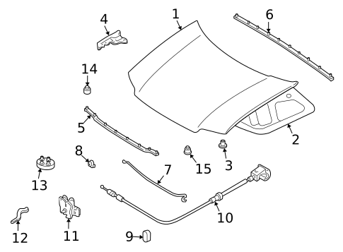 Hood & Components for 2007 Mercury Mariner #0