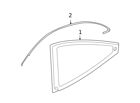 Glass & Hardware for 2005 Mercury Montego #0