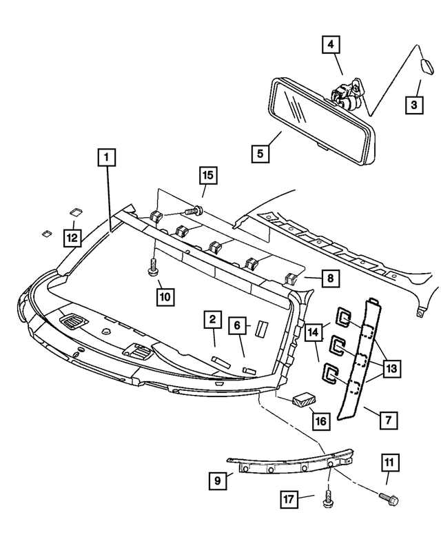 4848823 - : Windshield Frame To Roof Bracket for Mopar Image