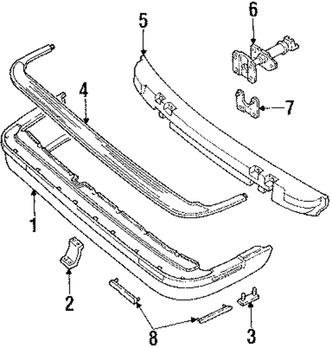Bumper & Components - Rear for 1990 Oldsmobile Silhouette #0