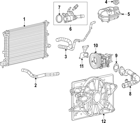 Radiator & Components for 2018 Jeep Renegade #1