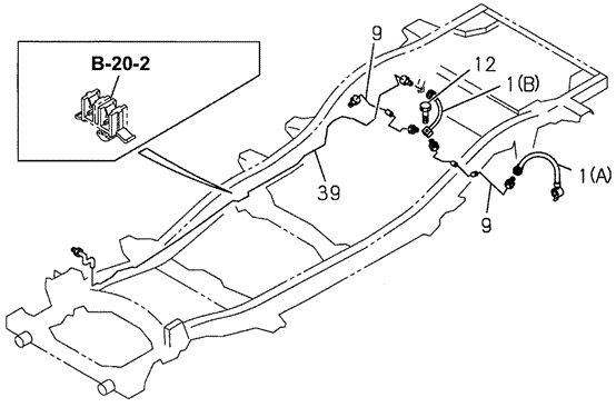 Brake Line (RR.) for 1997 Acura SLX #0