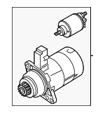 2M911021HX - Electrical: Starter for Volkswagen: Beetle, Golf, Golf Alltrack, Golf SportWagen, GTI, Jetta, Passat Image