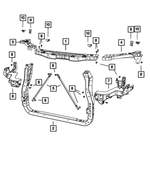 5156136AA - Cooling: Hood Bumper, Adjustable for Mopar Image