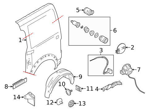 Fuel Door for 2013 Ford Transit Connect #0