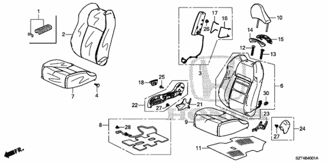 Front Seat (R.) for 2012 Honda CR-Z #0