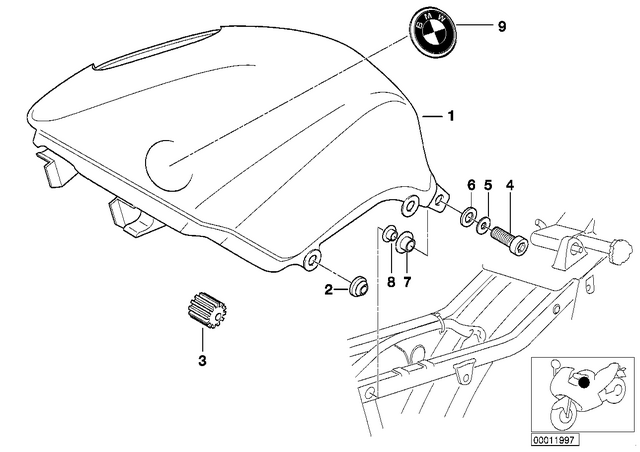 16112324907 - : Fuel Tank Prime Coated for BMW-Motorrad Image