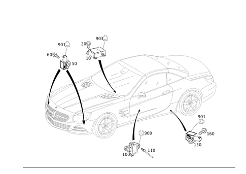 Belt Locking Retractor, Airbag and Sidebag for 2016 Mercedes-Benz SL 400 #0