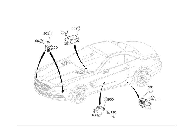 2319014601 - Electrical System: Control Unit for Mercedes-Benz: SL400, SL450, SL550, SL63 AMG, SL65 AMG Image image