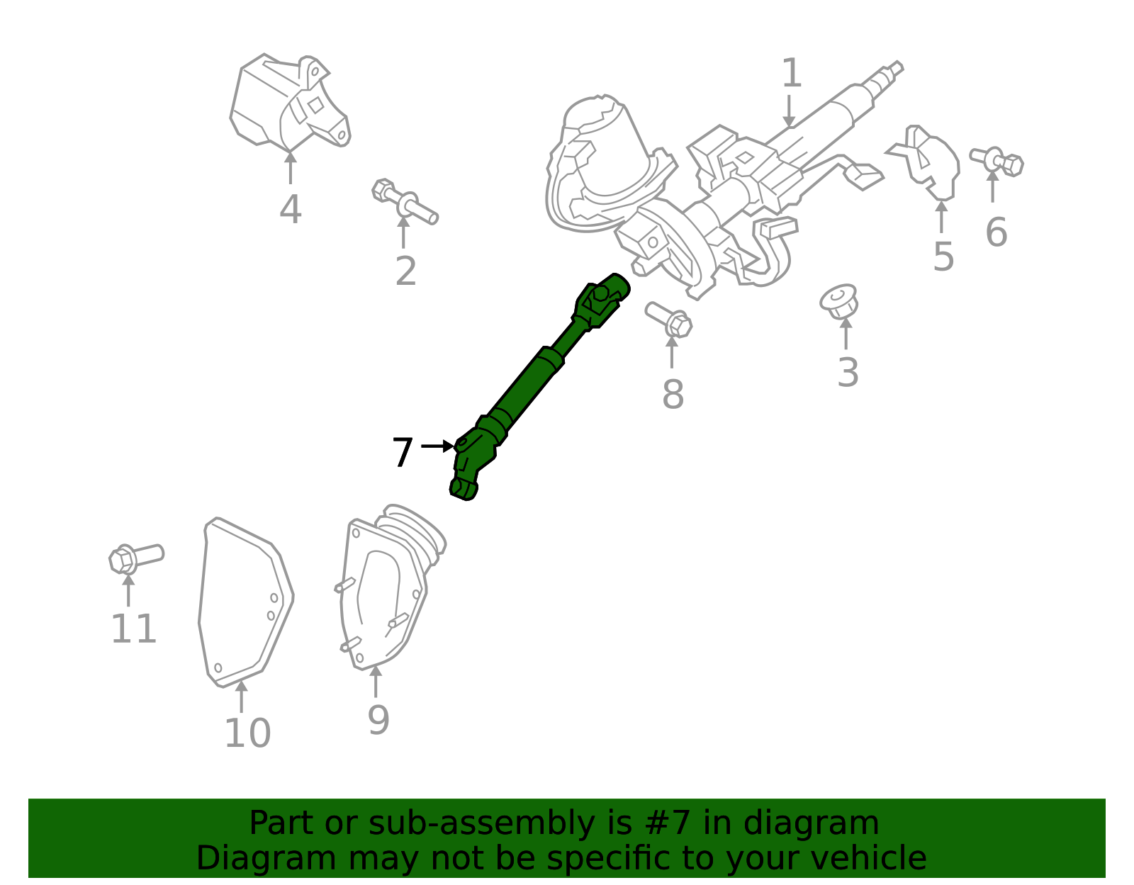2008-2013 Toyota Highlander Steering Shaft 45220-48171 | Toyota