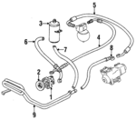 32411131524 - : Return Hose for BMW: 318i, 325, 325e, 325es, 325i, 325is, 325iX, 525i, 525iT, 530i, 535i, 540i, 735i, 735iL, 740i, 740iL, 750iL, 840Ci, 850Ci, 850CSi, 850i Image