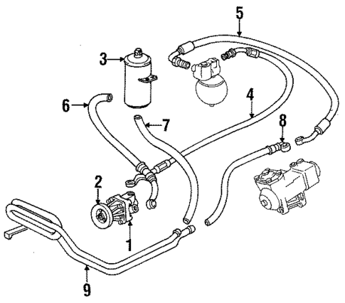 Pump & Hoses for 1993 BMW 740i #0