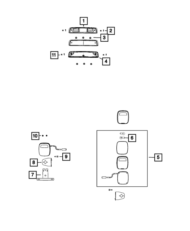 68523966AC - Electrical: Center High Mounted Stop Lamp for Mopar Image