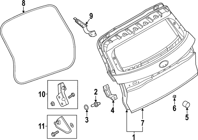 908A06RR0A - Body: Lift Gate Stopper for INFINITI: QX60, QX80 Image