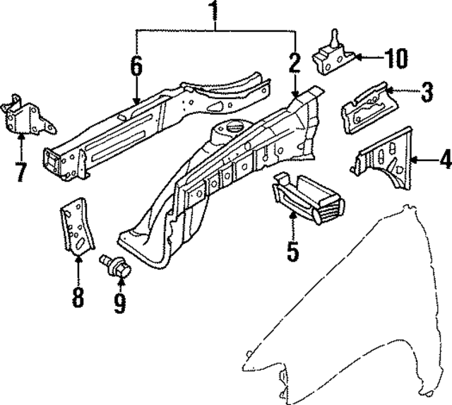 LB8253210D - : Apron Panel - Passenger Side (RH) for Mazda Image