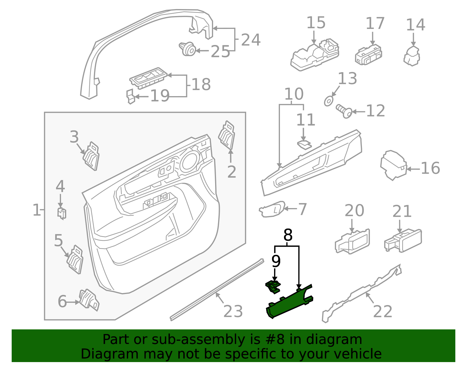 2019-2025 Volvo Trim Molding - Driver's Side (LH) 31490093 | TascaParts.com