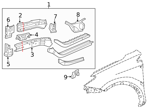 Structural Components & Rails for 2014 Toyota RAV4 #2