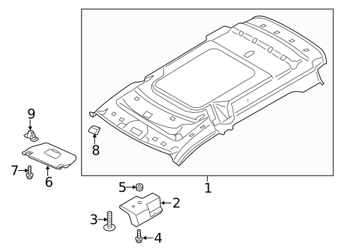 Interior Trim - Roof for 2014 Ford Transit Connect #2