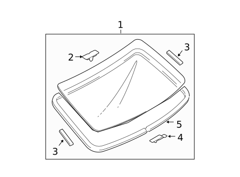 Glass & Hardware - Back for 2005 Mazda 6 #0