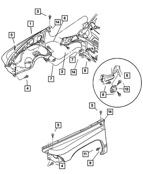 Front Fenders for 2004 Dodge Dakota #0