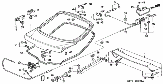 Tailgate (2) for 1997 Acura Integra #0