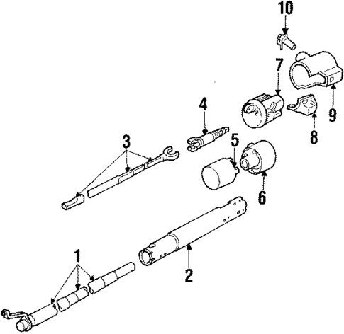 Tilt Steering Column Components for 1984 Pontiac Bonneville #0