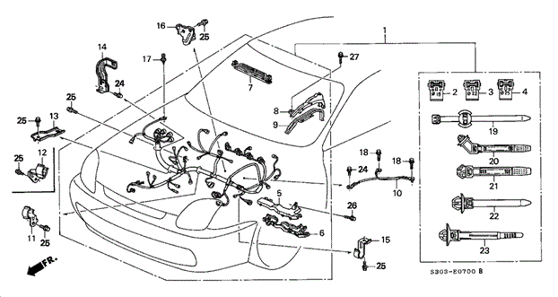 Engine Wire Harness for 2000 Honda Prelude #0