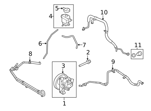 Pump & Hoses for 2011 Ford Edge #2