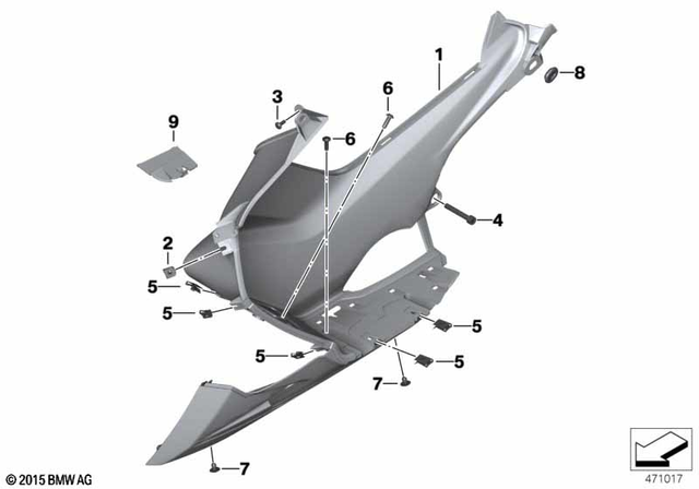 46637724895 - Frame and Mounting Parts: Running Board, Left -  for BMW-Motorrad Image