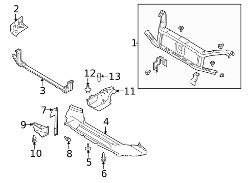 Radiator Support for 2010 Ford Focus #0
