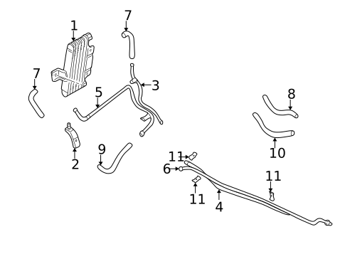 Trans Oil Cooler for 2005 Mitsubishi Montero #0