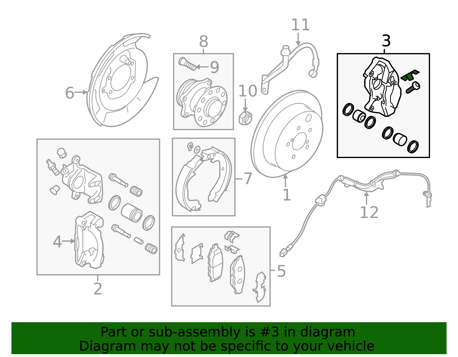 thumbnail image 2 of Remanufactured Brake Caliper Set For Subaru WRX STI 2008-2017 - Front & Rear, Left & Right (4 Calipers) - Unpainted 2 of 4