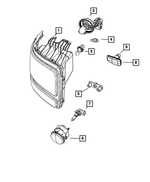 55157225AB - Electrical: Headlamp, Left for Mopar Image