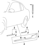 8225027000 - Body: Pillar Molding for Hyundai: Tiburon Image