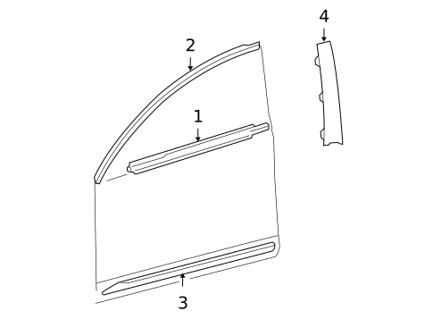 Exterior Trim - Front Door for 2011 Lexus GS450h #0