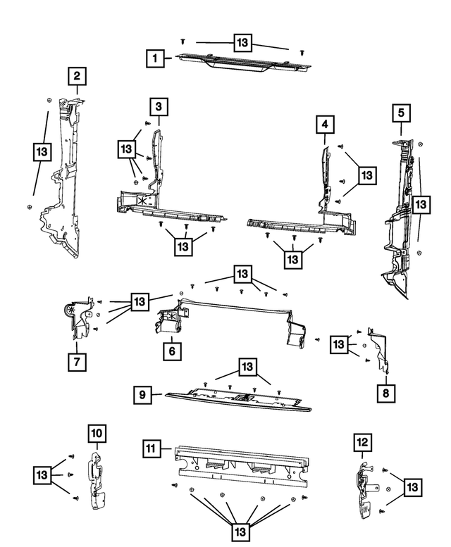 68408307AB - : Radiator Side Air Seal for Mopar Image