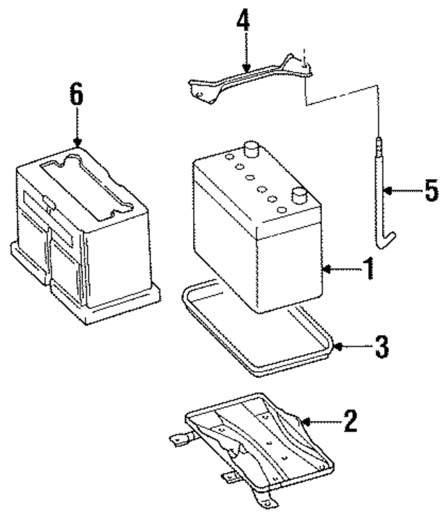 6486040U10 - : Battery Tray for Nissan Image