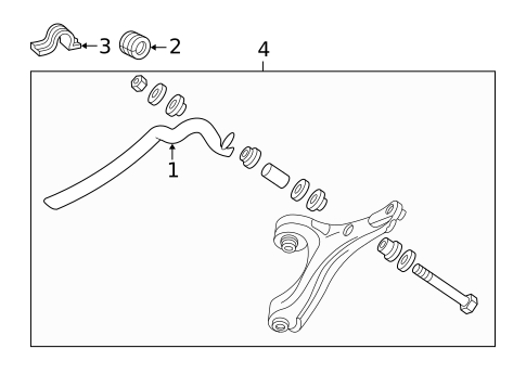 Stabilizer Bar & Components for 2004 Pontiac Bonneville #1