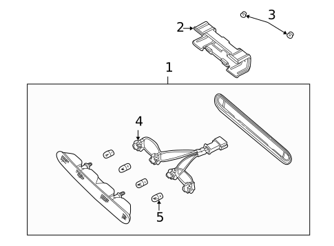High Mounted Stop Lamp for 2001 Saab 9-3 #1