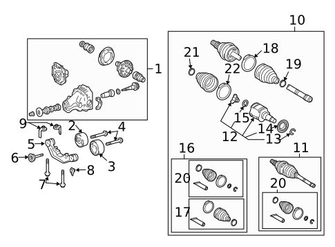 Axle & Differential for 2004 Lexus RX330 #0