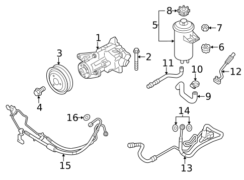 P/S Pump & Hoses for 2013 BMW X5 #1