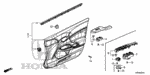 90666TA0A01 - Interior/Bumper: CLIP, SNAP FITTING (PO)(ORANGE) for Honda Image
