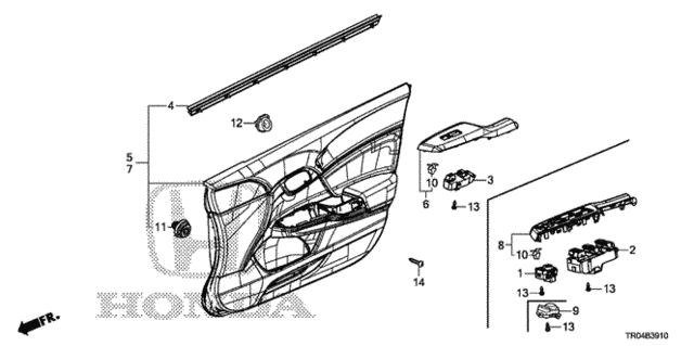 Front Door Lining for 2012 Honda Civic #0