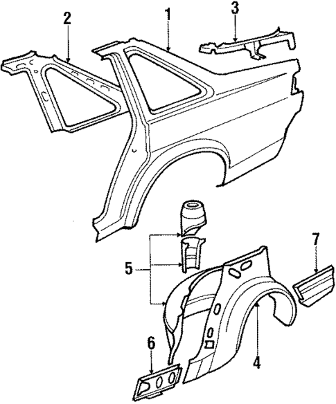 Quarter Panel for 1985 Volkswagen Quantum #0
