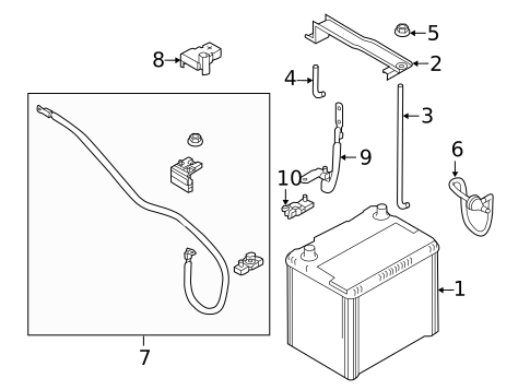 Battery for 2018 INFINITI Q50 #1